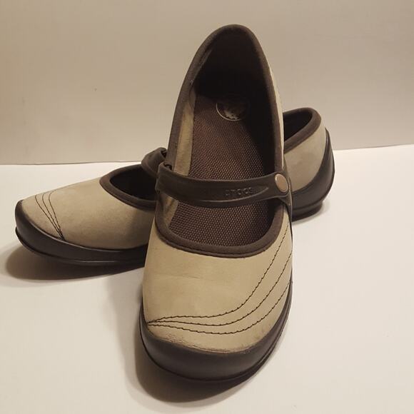 Crocs 10888 Beige Brown Casual Comfort Loafers. Women's Sz 6 - Picture 4 of 8